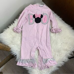 Natalie Grant Pink Boo Ruffle Butt Baby Romper